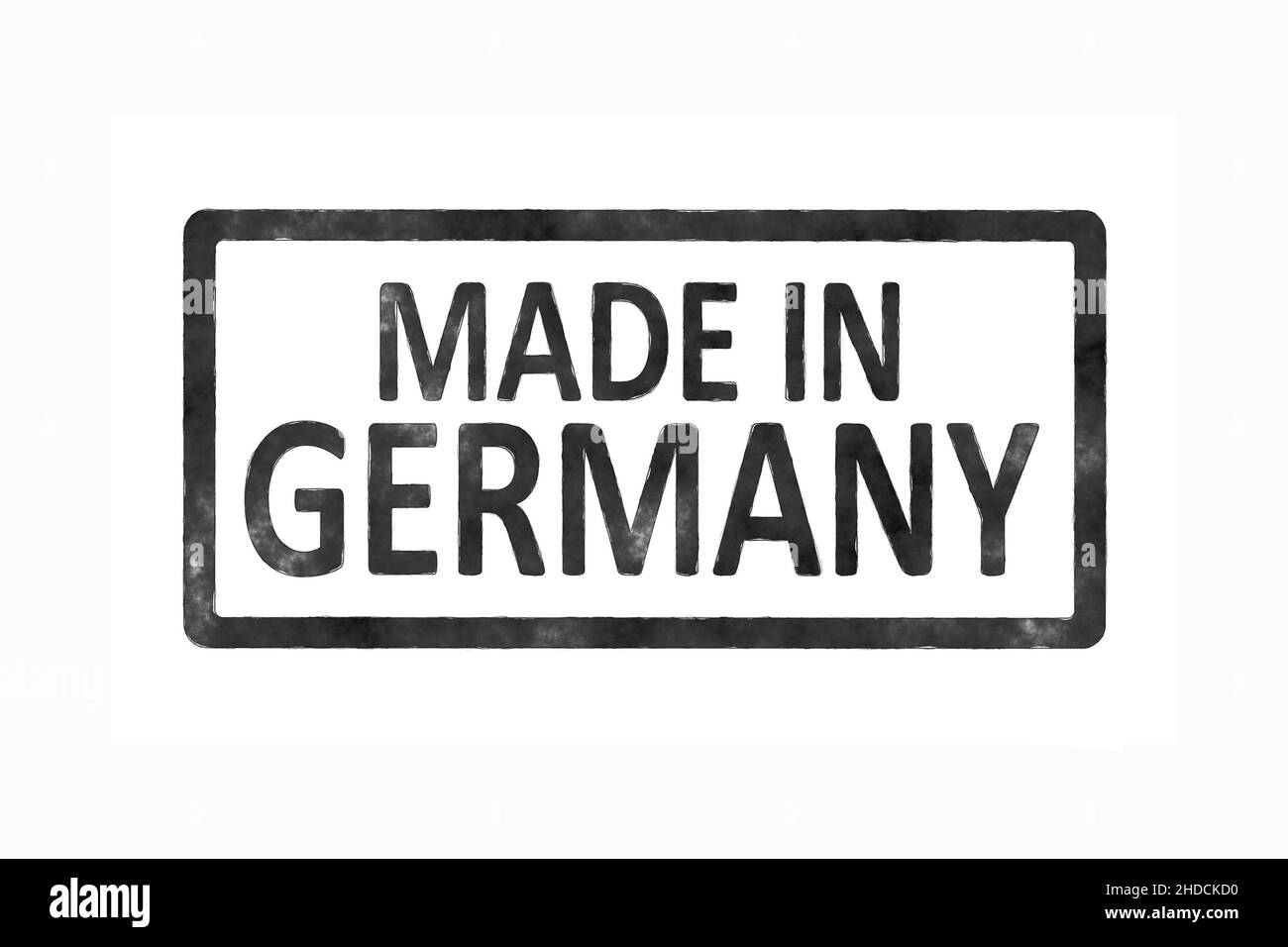 Ein Etikett mit der Aufschrift: 'Made in Germany' Stock Photo