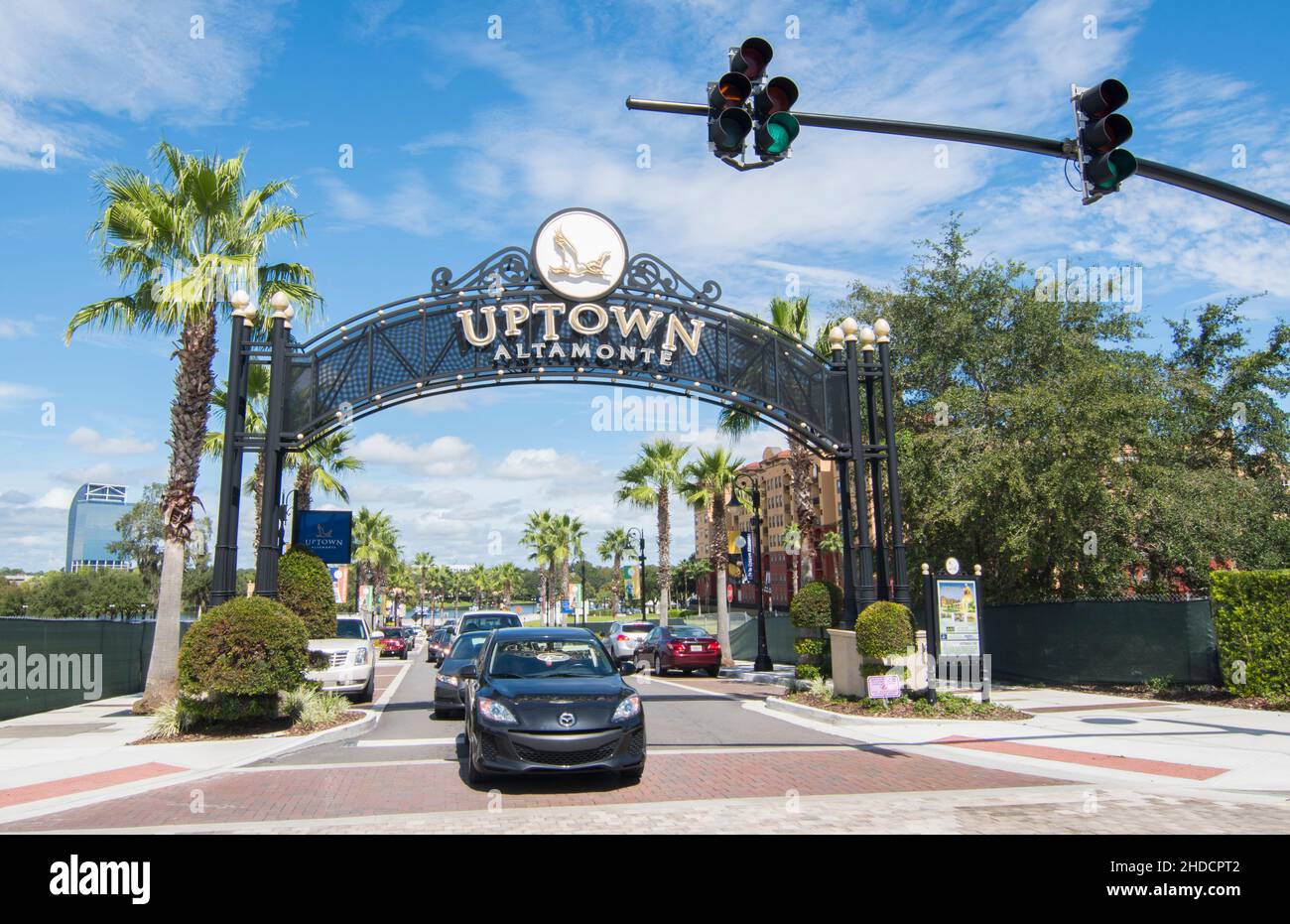 Altamonte Springs Florida Cranes Roast Uptown signage sign of shops and mall Stock Photo Alamy