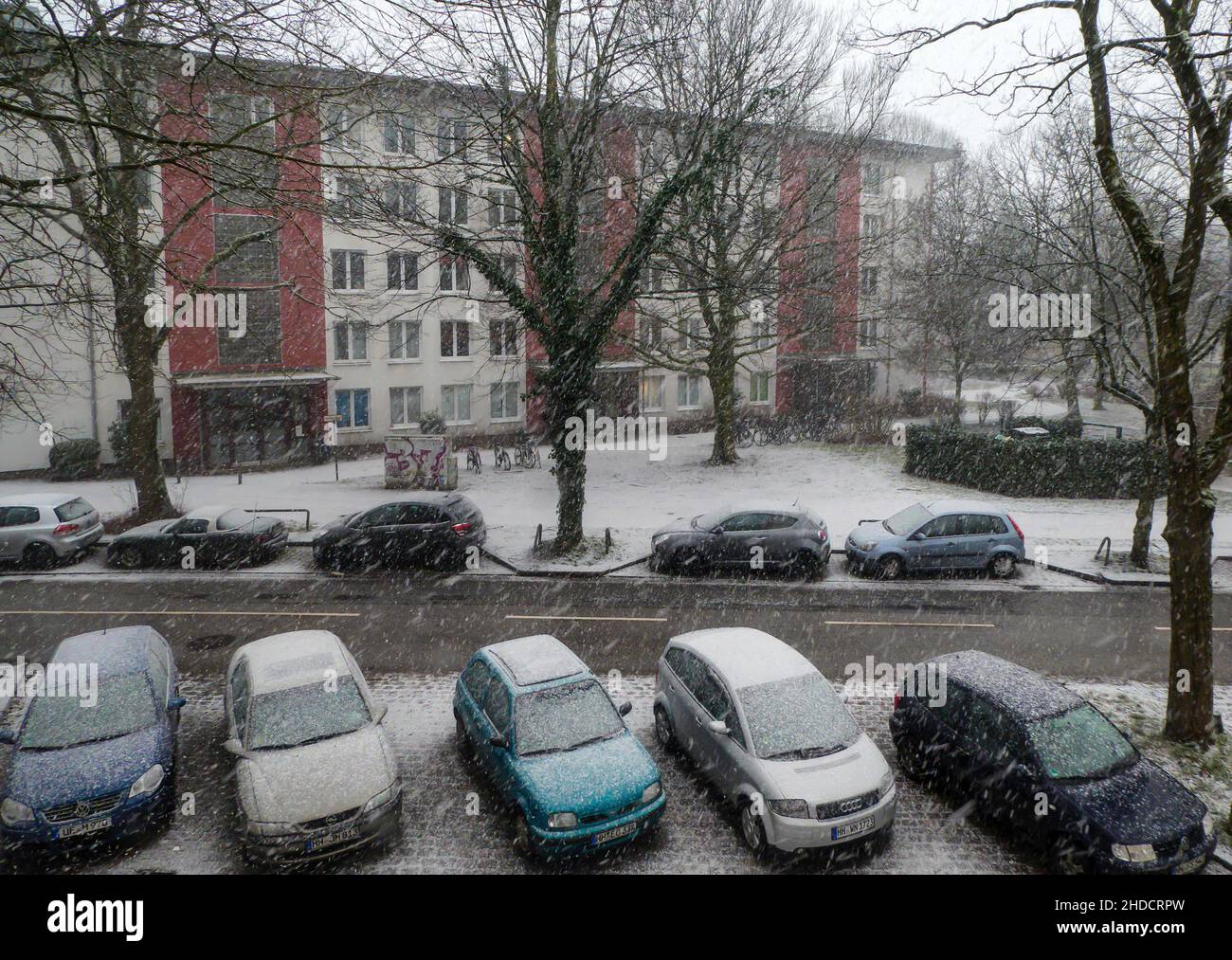 Schneeregen in Hamburg / sleet in Hamburg Stock Photo