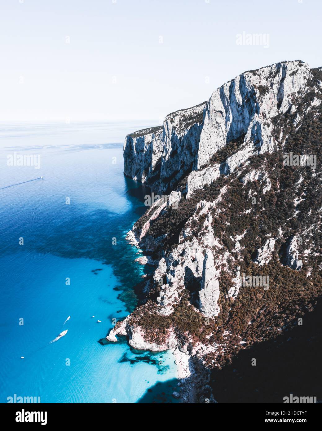 Aerial view of a rock and the ocean Stock Photo - Alamy