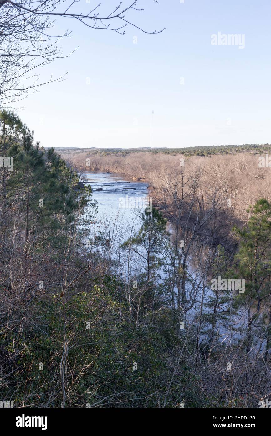 Raven Rock State Park in Nort Carolina.  View of Cape Fear River from Raven Rock trail loop. Stock Photo