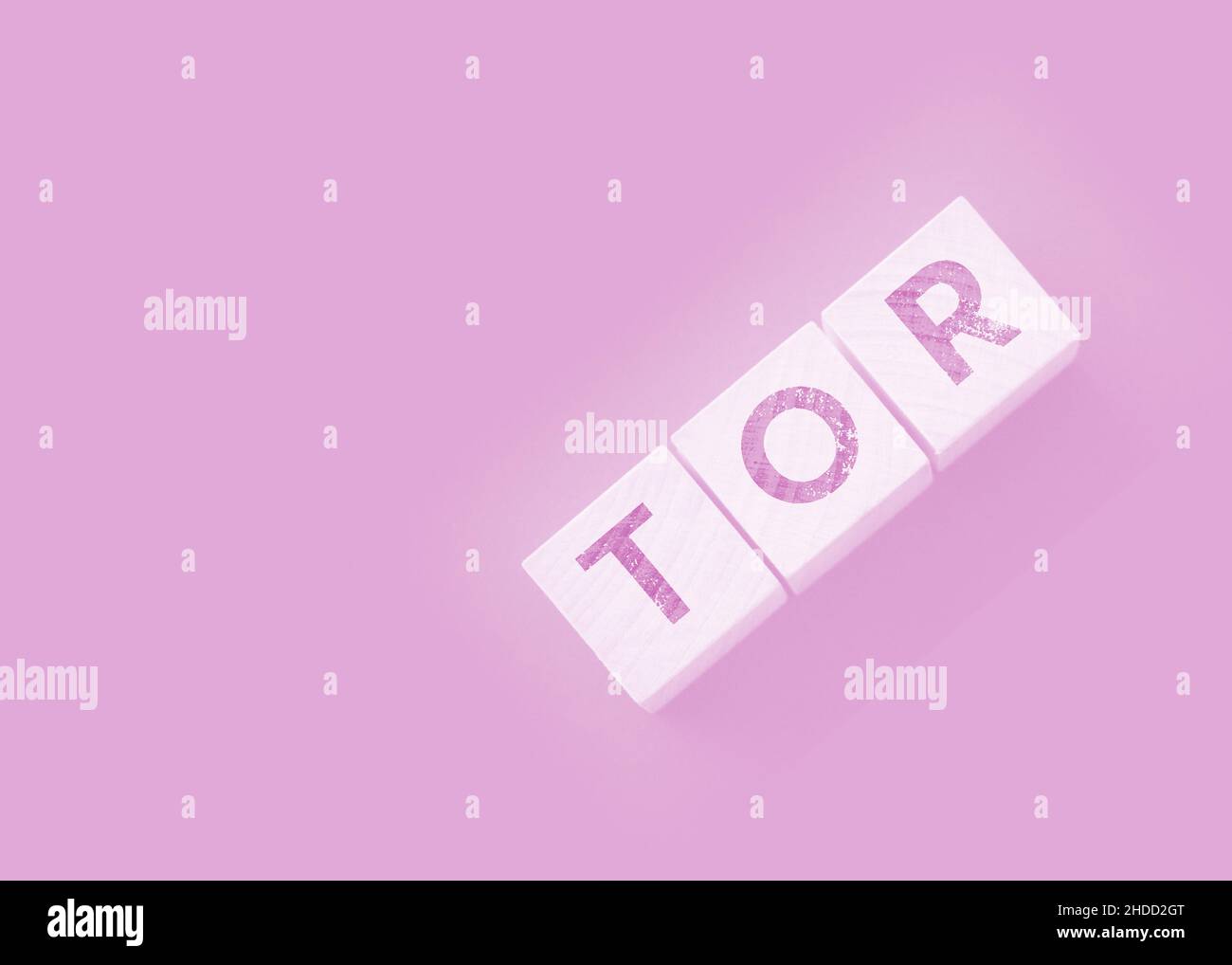 Tor anonymous by letters on a woden blocks on black. Business concept. Stock Photo