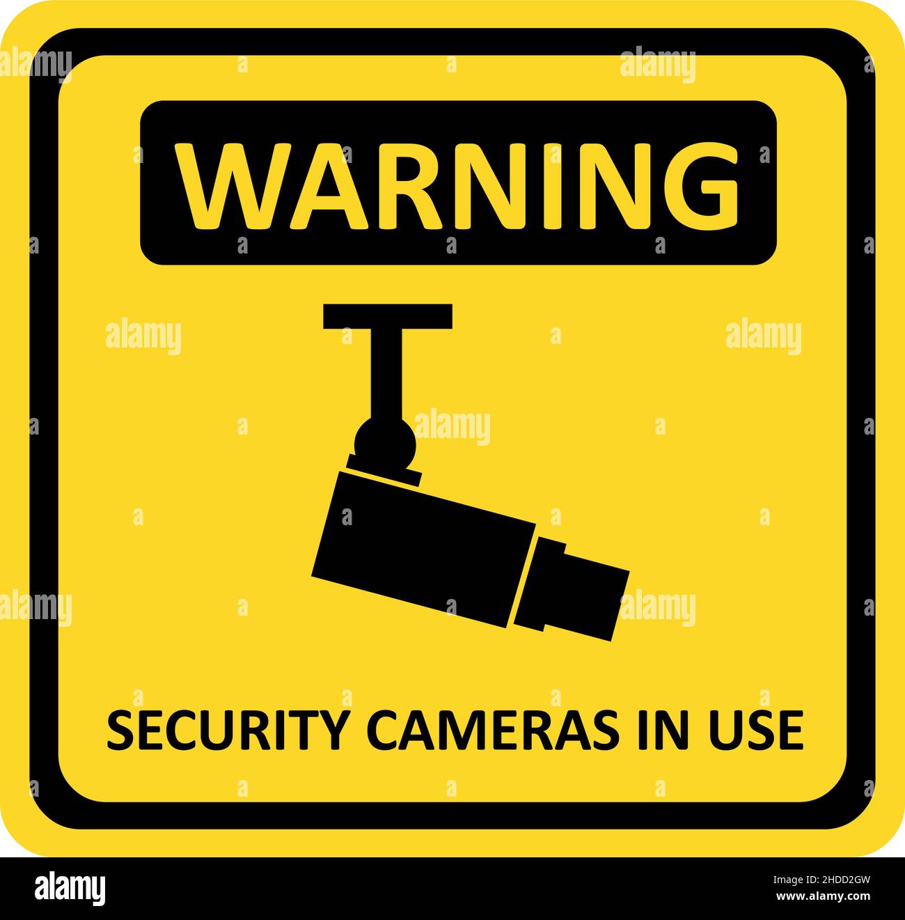 Vector illustration of security camera signage Stock Vector