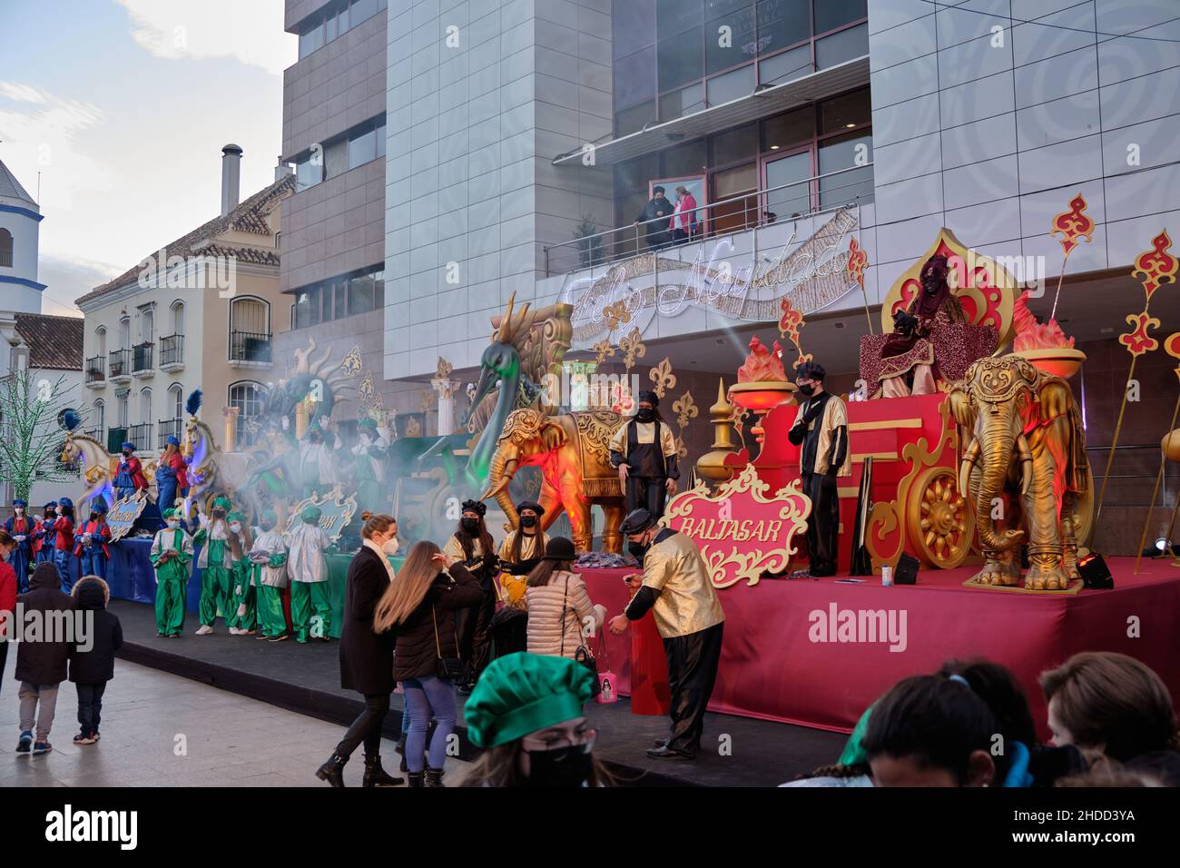 Three Kings parade in Fuengirola, Malaga, Spain Stock Photo Alamy