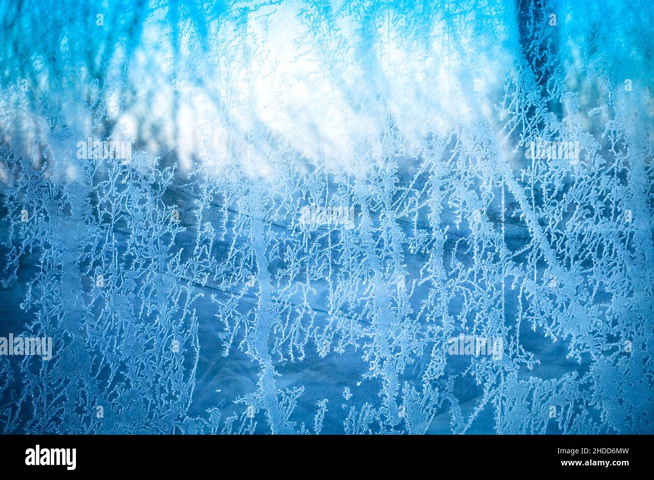 Frost pattern on glass - winter concept Stock Photo - Alamy