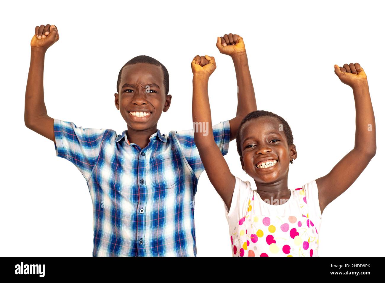 adorable happy little girl raising hands up smiling Stock Photo - Alamy