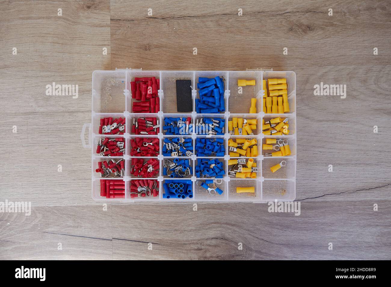metal connector. tips for cables and wires. reliable electrical contact