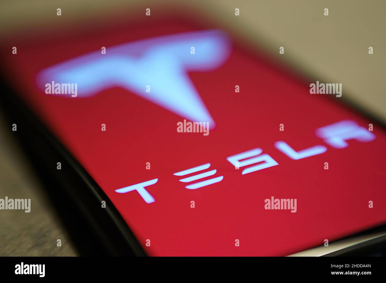 Tesla Model Pi smartphone. Phone made by Elon Musk company Tesla. Tesla