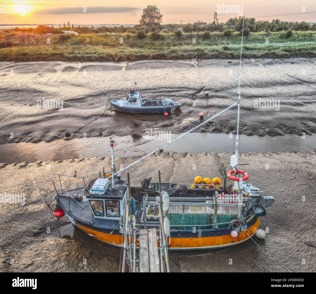 Moored small fishing boats hi-res stock photography and images - Alamy