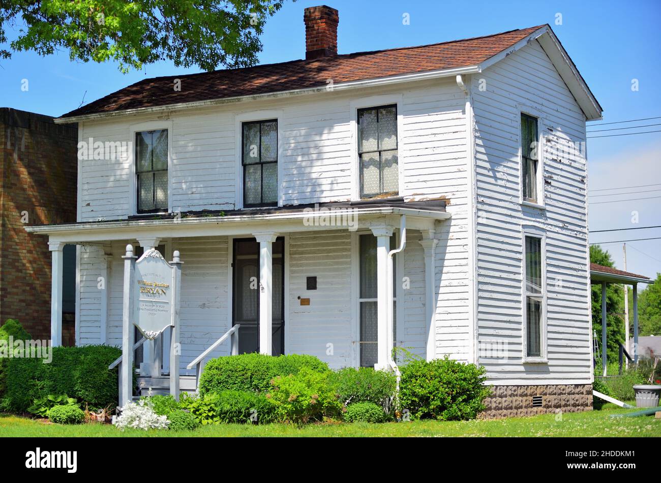Salem, Illinois, USA. The William Jennings Bryan Boyhood Home is a historic house in Salem, Illinois. Stock Photo