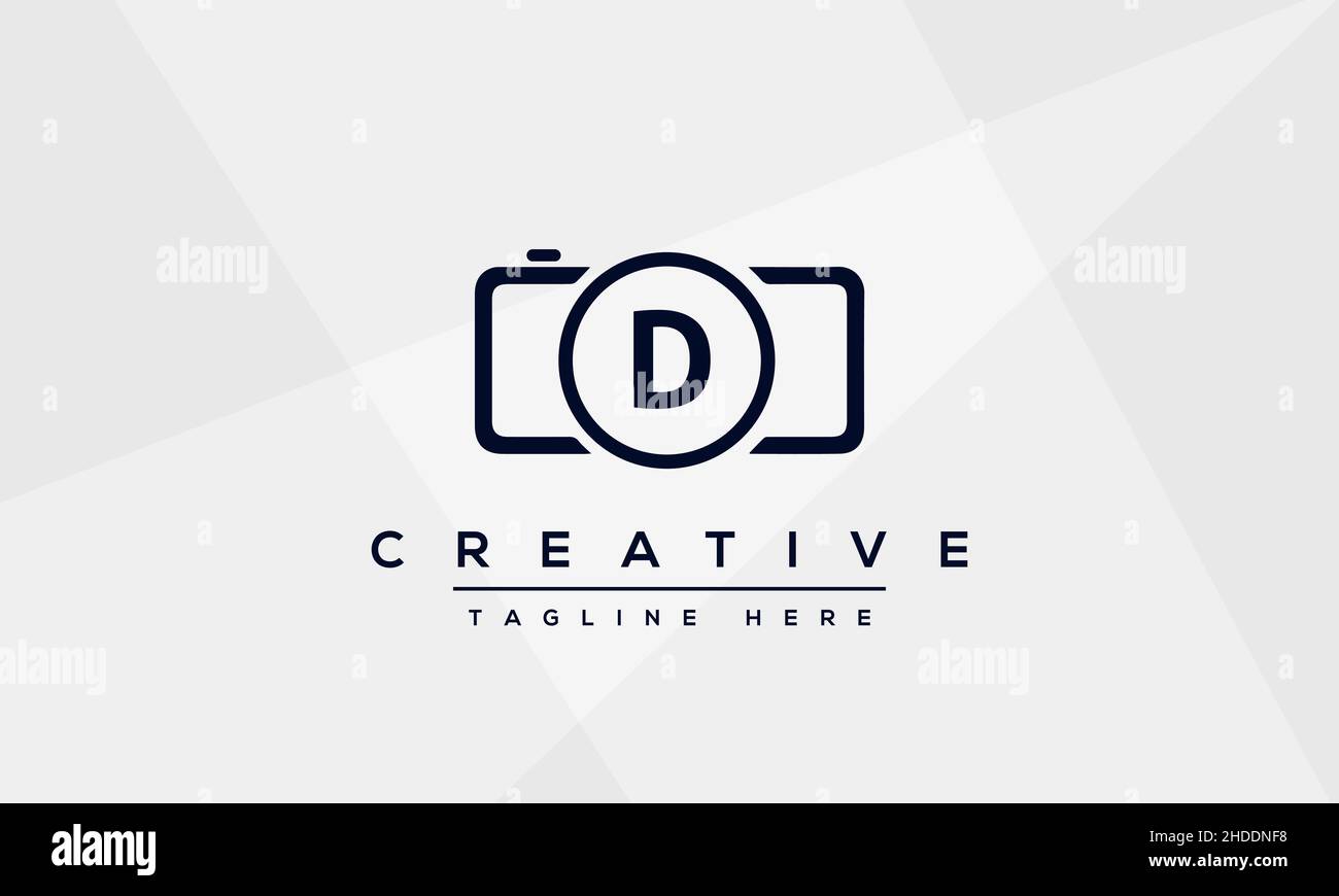 Creative modern letter D logo design, Minimalist D DD initial based vector icon Stock Vector