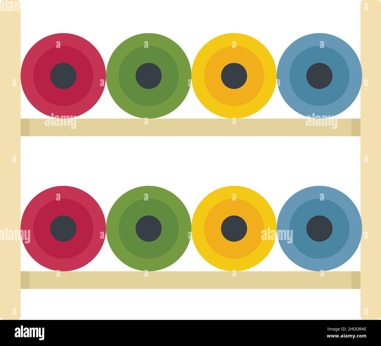 Sewing bobine rack icon. Flat illustration of Sewing bobine rack vector ...