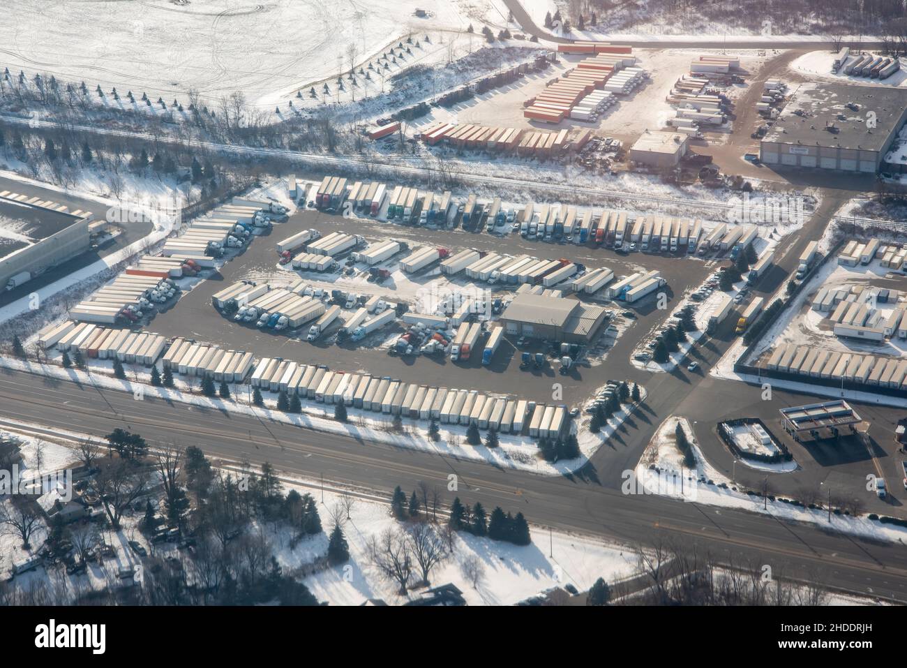 Eagan, Minnesota. Aerial view of the Blue Sky Freight Carrier facility