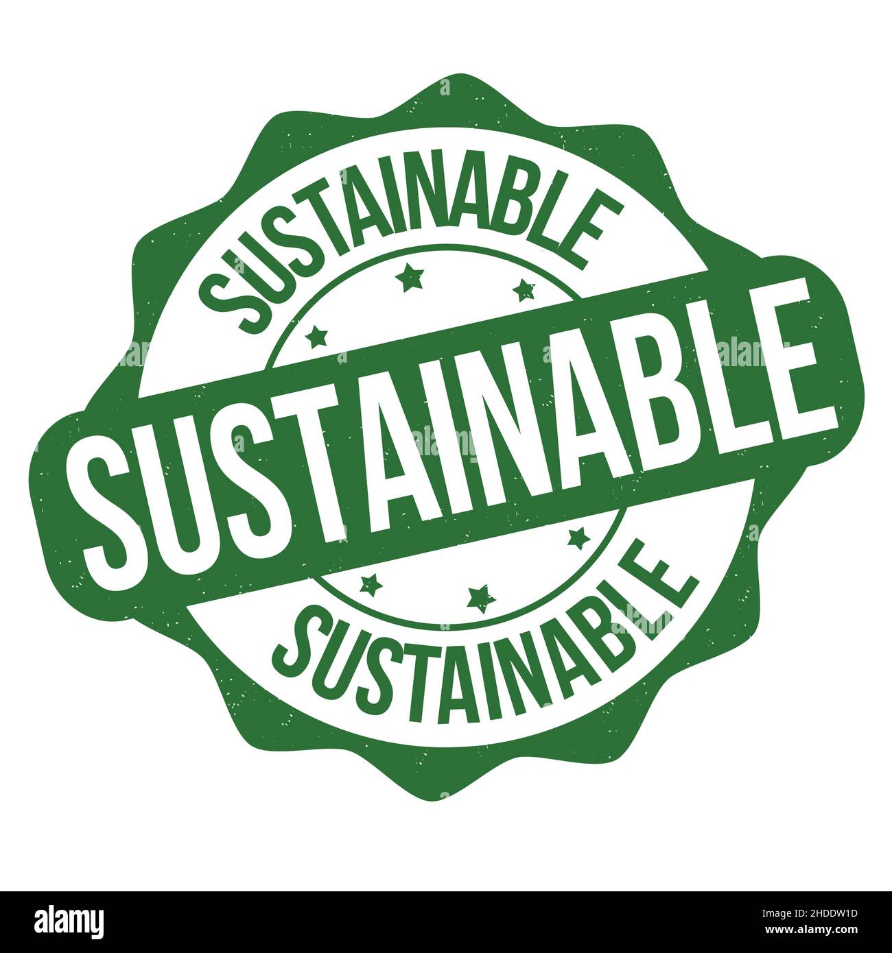 Sustainable grunge rubber stamp on white background, vector illustration Stock Vector