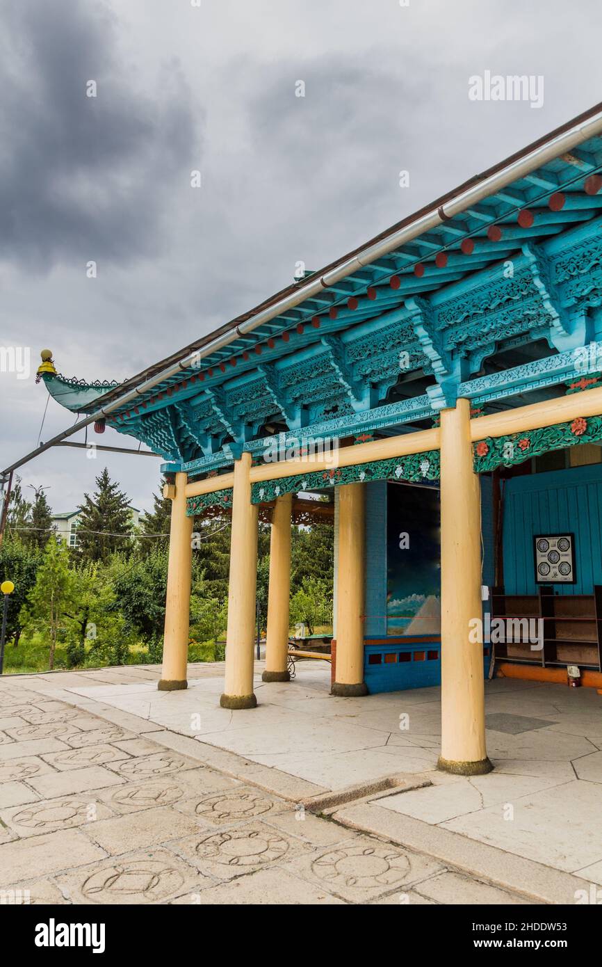 Dungan Mosque in Karakol, Kyrgyzstan Stock Photo