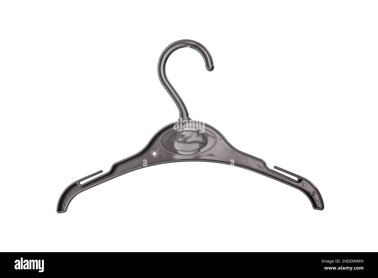 Black plastic hanger for clothes isolated on white background Stock Photo Alamy