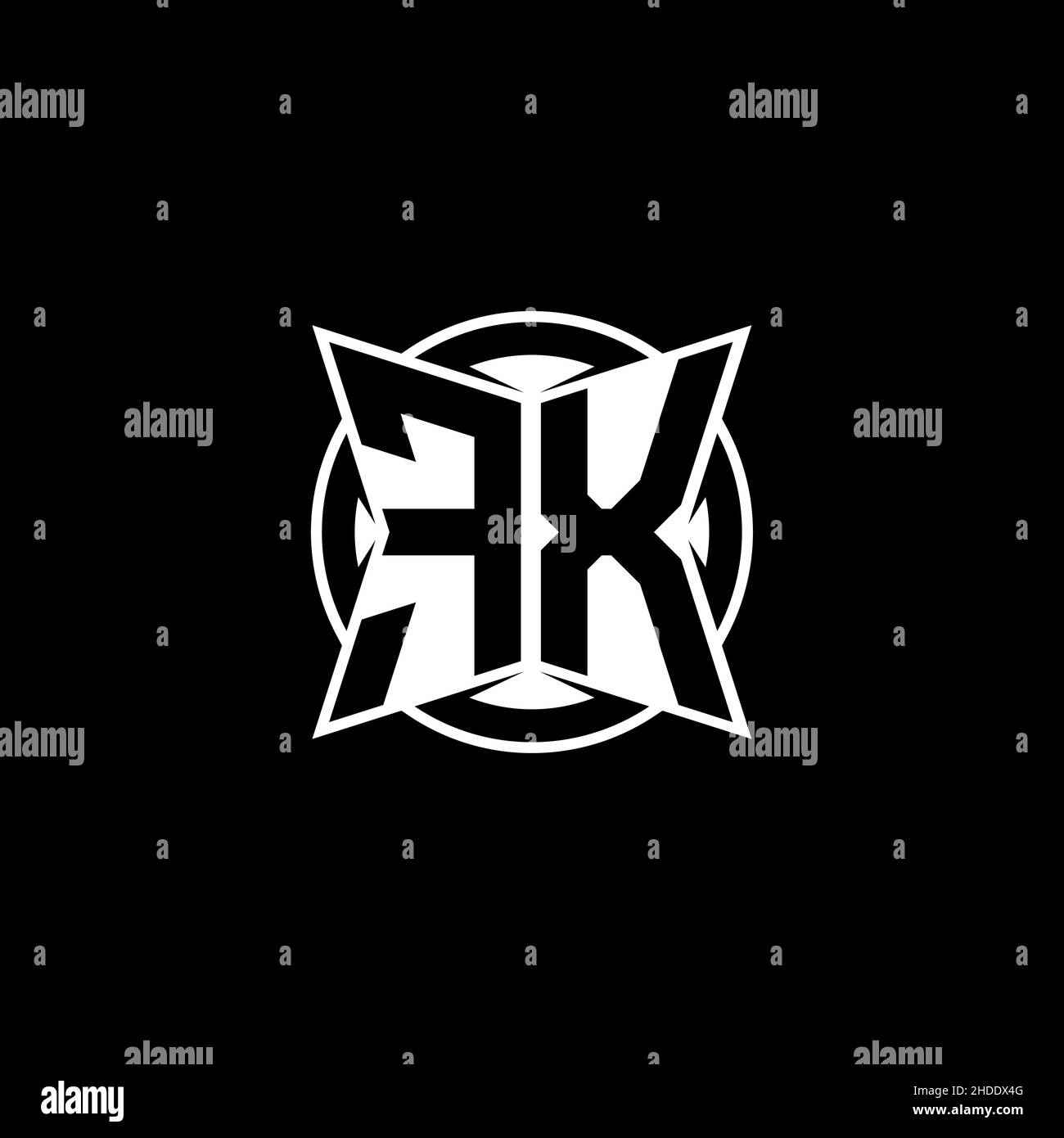 FX Monogram logo letter with simple modern shape style design. Circle ...