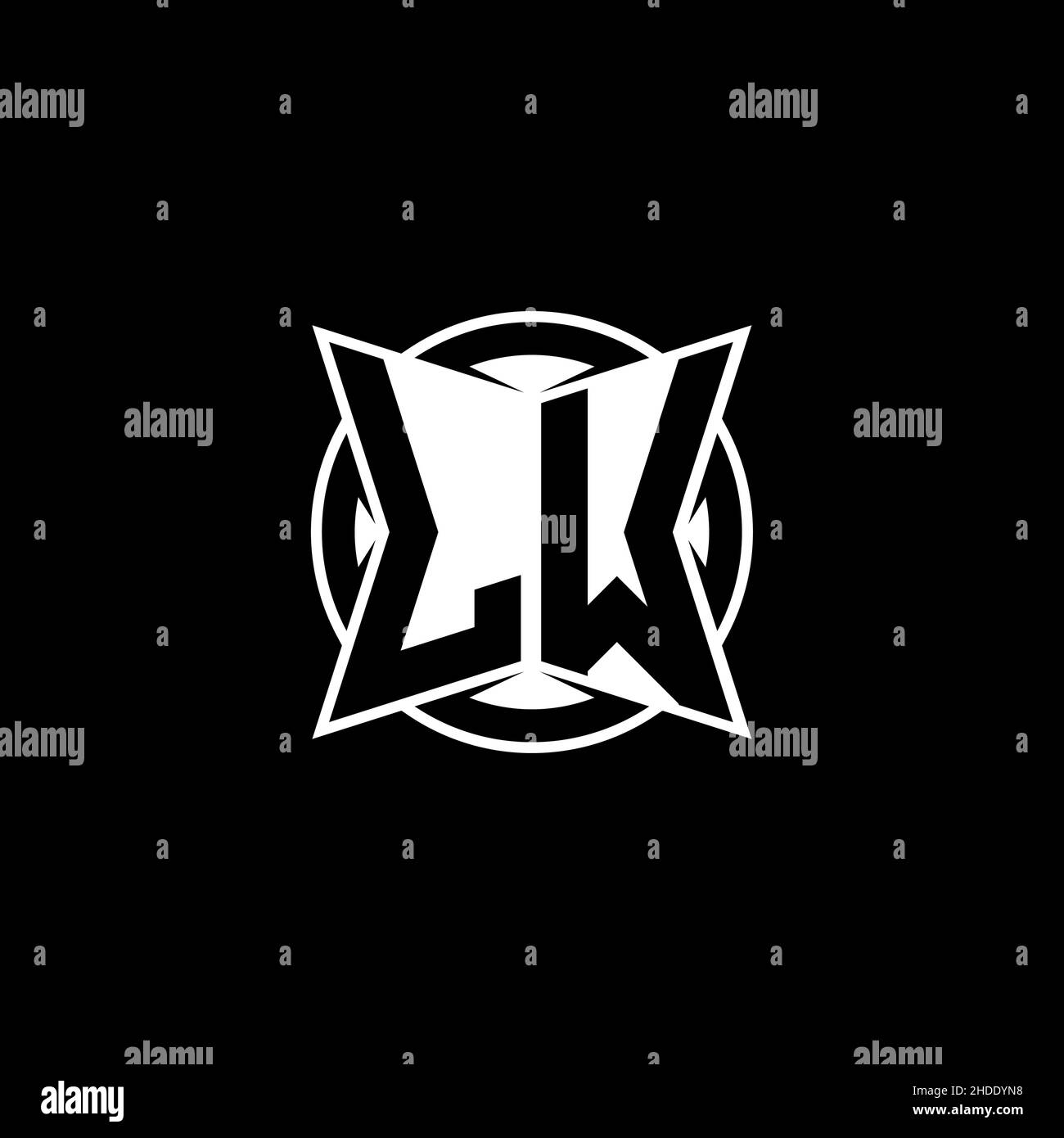 LW Monogram logo letter with simple modern shape style design. Circle ...