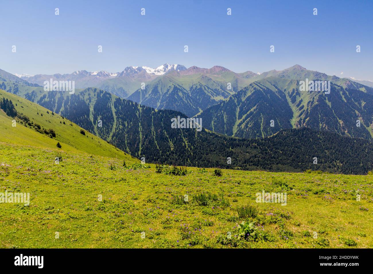 Terskey Alatau mountain range in Kyrgyzstan Stock Photo