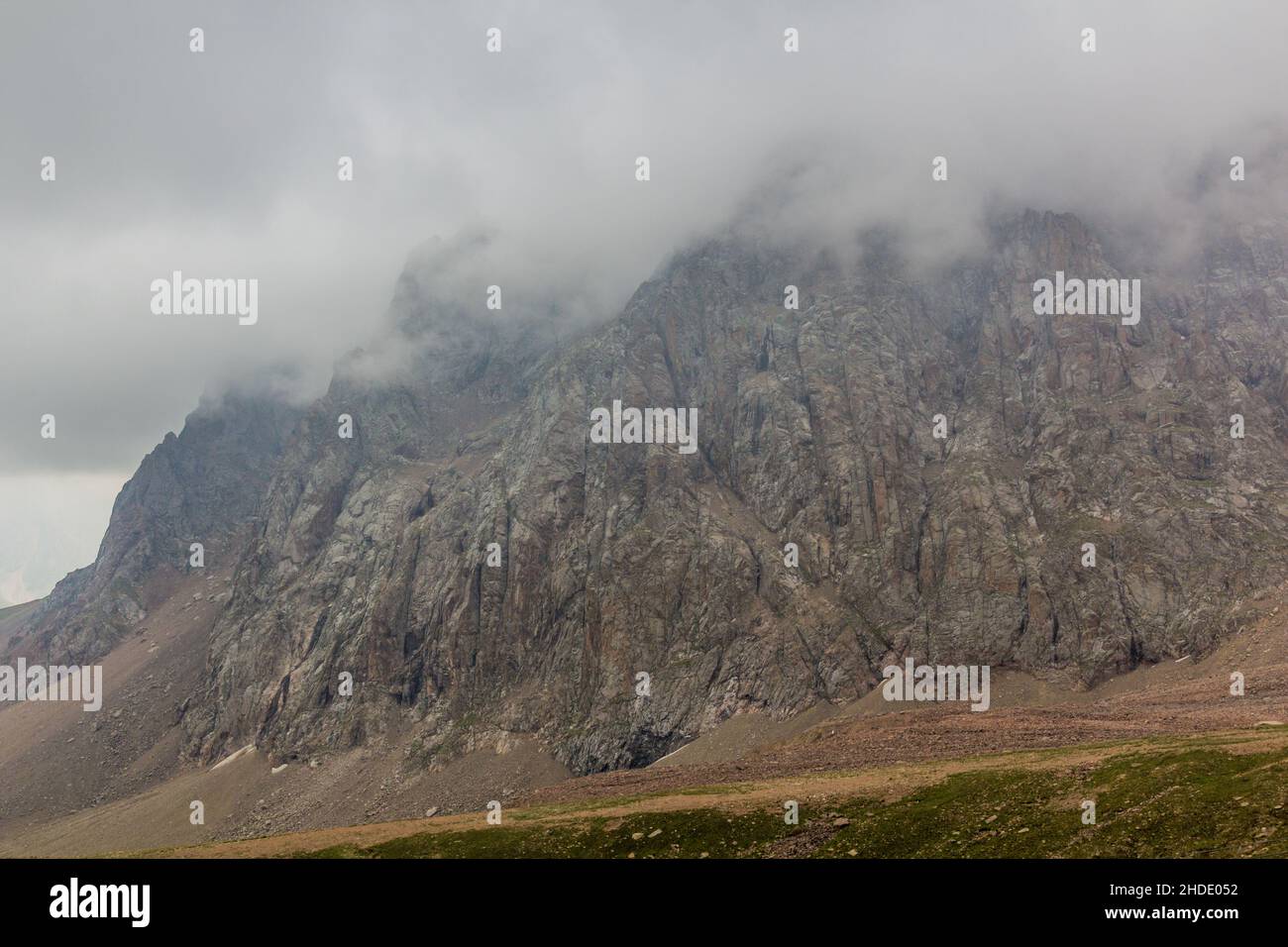 Rocks in Trans-Ili Alatau Zailiyskiy Alatau mountain range near Almaty, Kazakhstan Stock Photo