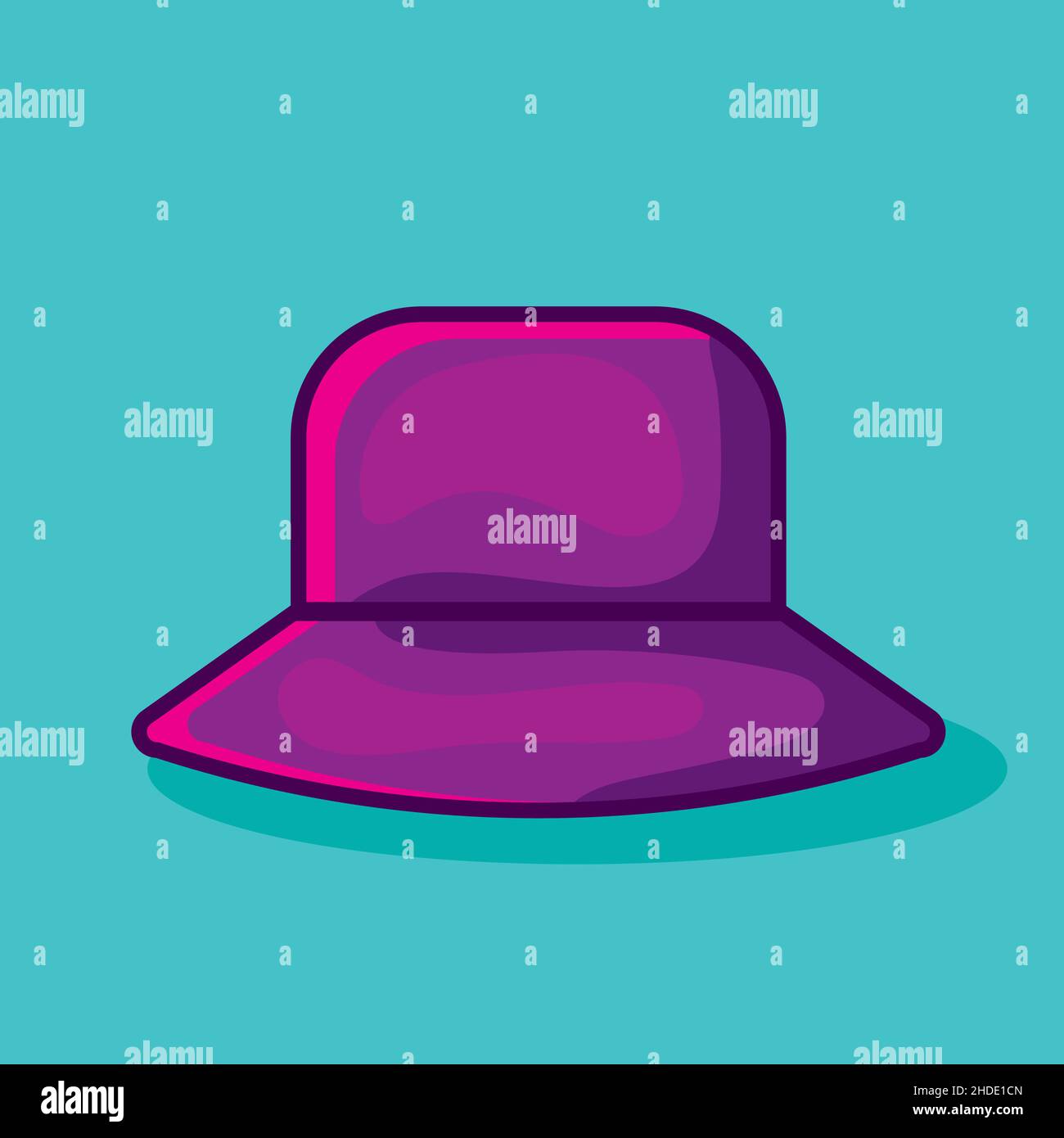 bucket hat isolated cartoon vector illustration in flat style Stock