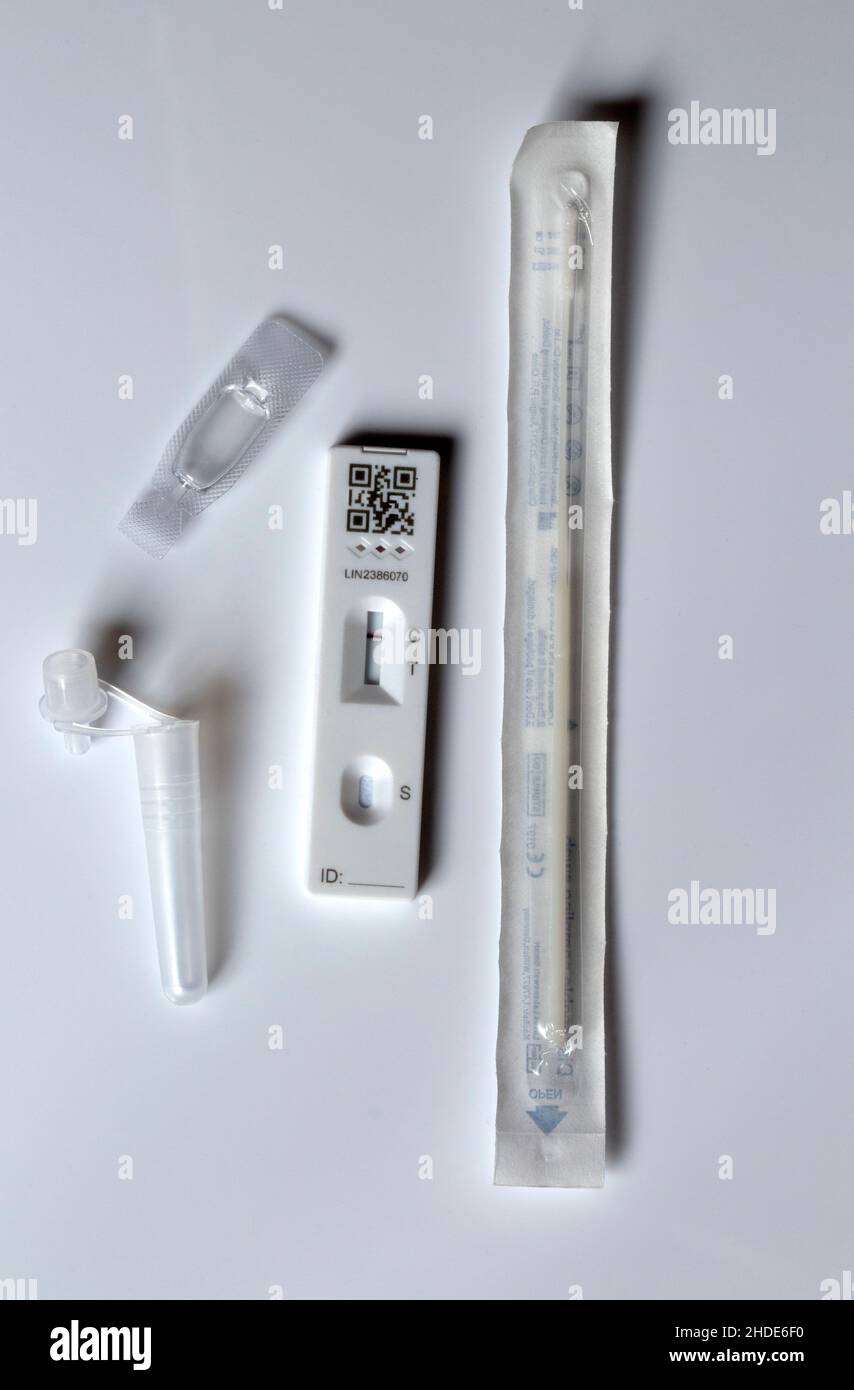Covid19 Lateral Flow Antigen Test Kit Negative Stock Photo Alamy
