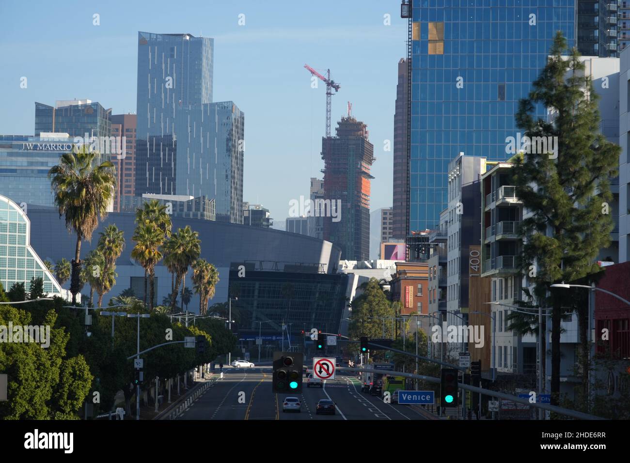 The Crypto.com Arena and downtown skyline Wednesday, Jan. 5, 2022, in Los  Angeles Stock Photo - Alamy