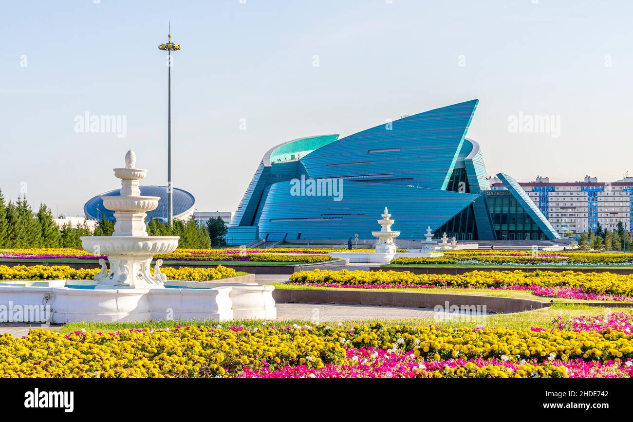 Kazakhstan Central Concert Hall, designed by Italian architect Manfredi Nicoletti, Astana, Nur-Sultan, Kazakhstan, Central Asia Stock Photo