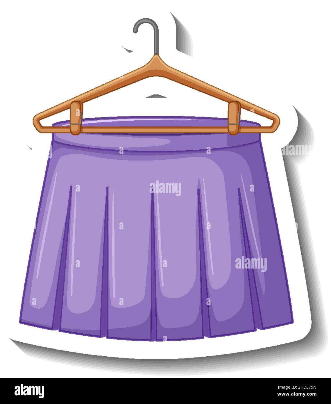 Purple pleated skirt Stock Vector Images - Alamy
