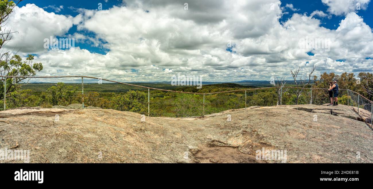 Donnellys Castle, Queensland, Australia - Landscape lookout on top of a granite rock Stock Photo