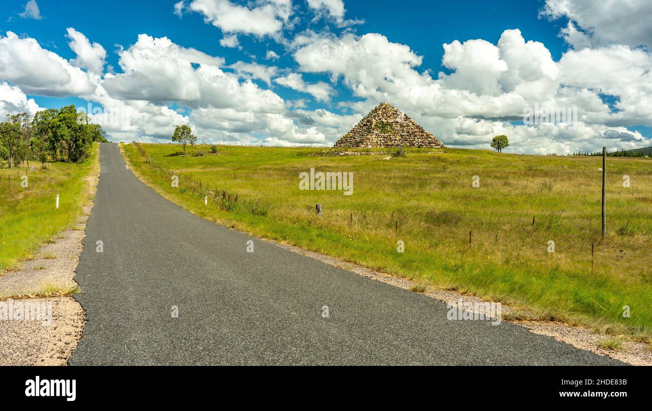 Ballandean, Queensland, Australia - Ballandean Pyramid tourist attraction Stock Photo