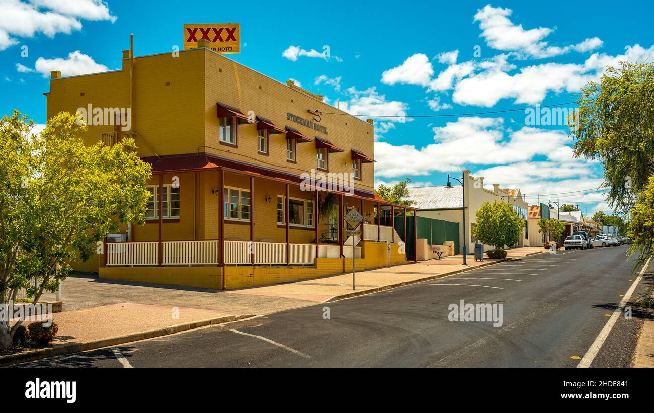 Texas, Queensland, Australia Stockman hotel along the main street in