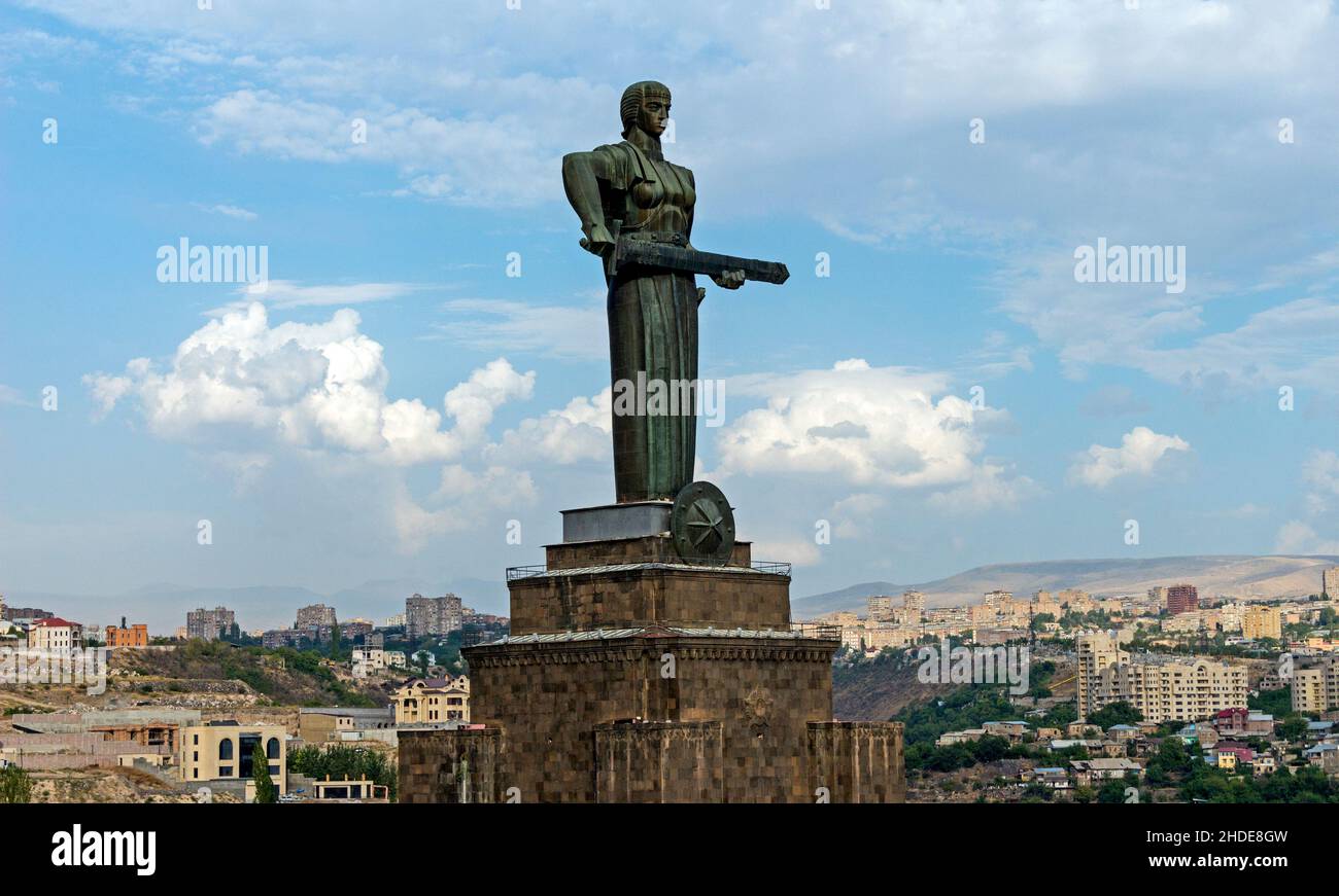 Mother Armenia Statue or Mayr hayastan. Monument located in Victory