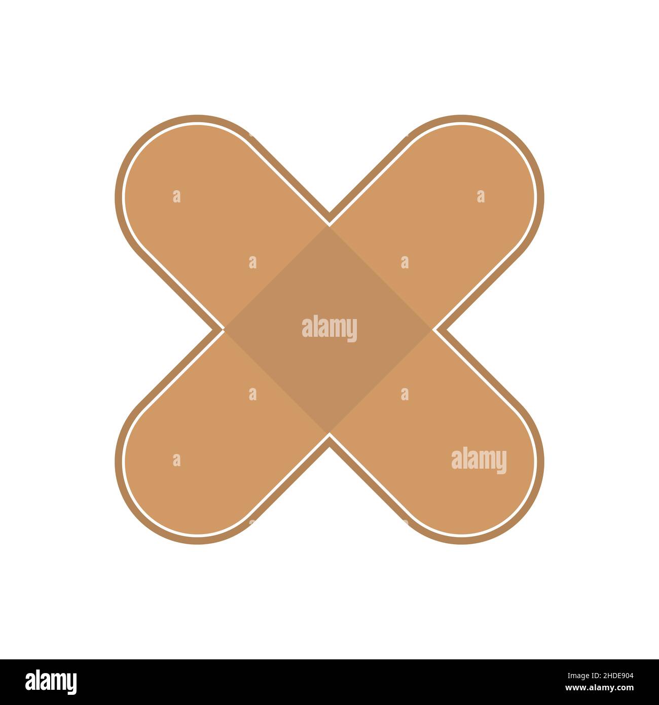 Medical patch plaster graphic icon of bandage aid Stock Vector