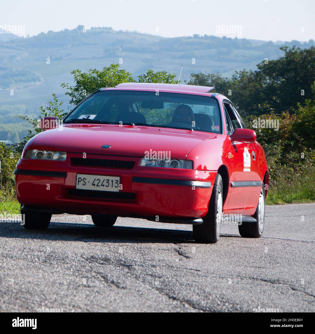 Pesaro - Italy - Feb. 13 2020: Old youngtimer Opel Calibra Stock Photo