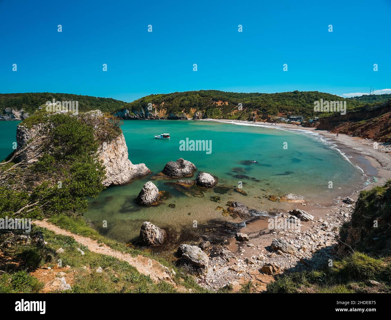 Kilimli cove in Agva. The best beach around Istanbul. Stock Photo