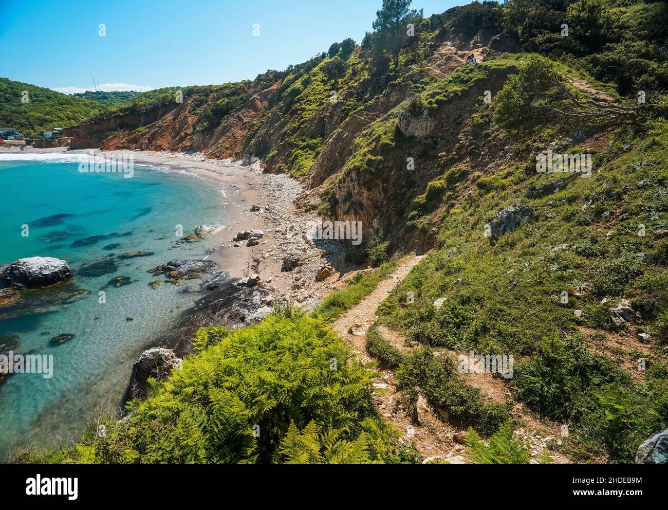 View of Kilimli Beach in Agva. Agva is a populated place and resort destination in the Sile district of Istanbul Province, Turkey. Stock Photo