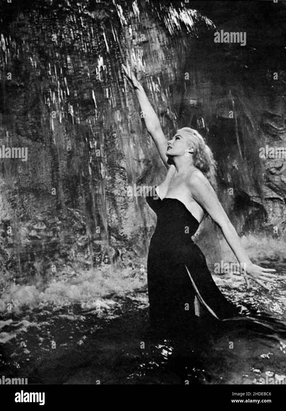 Anita Ekberg in the famous iconic Trevi Fountain scene from the film La  Dolce Vita - The Sweet Life by Italian film director Frederico Fellini  Stock Photo - Alamy