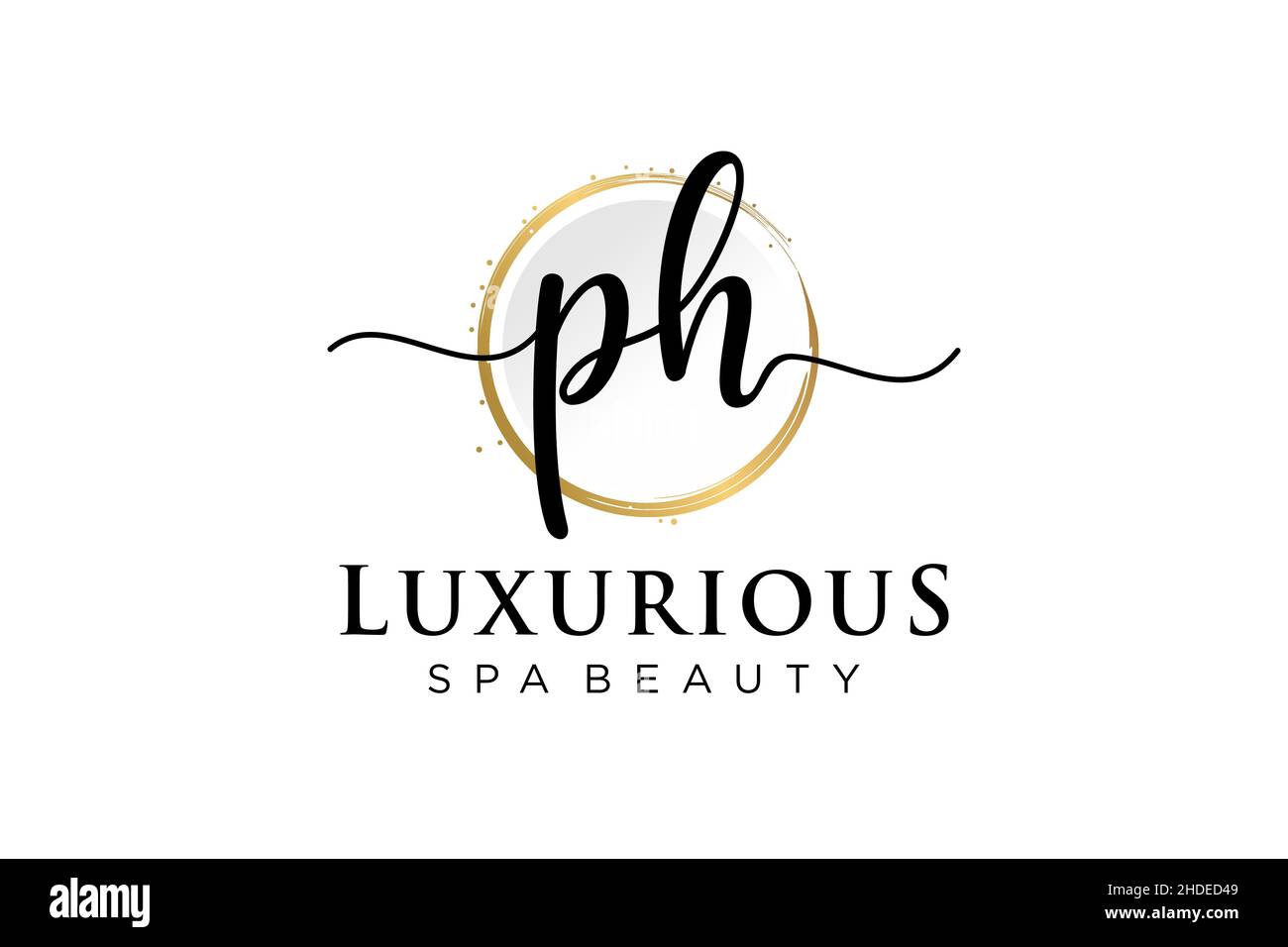 PH feminine logo. Usable for Nature, Salon, Spa, Cosmetic and Beauty Logos.  Flat Vector Logo Design Template Element Stock Vector Image & Art - Alamy