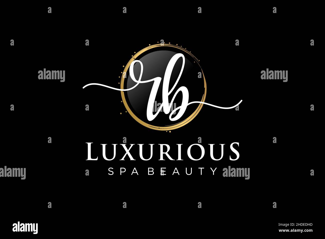 Initial RB feminine logo. Usable for Logo for fashion,photography, wedding, beauty, business. Flat Vector Logo Design Template . Stock Vector