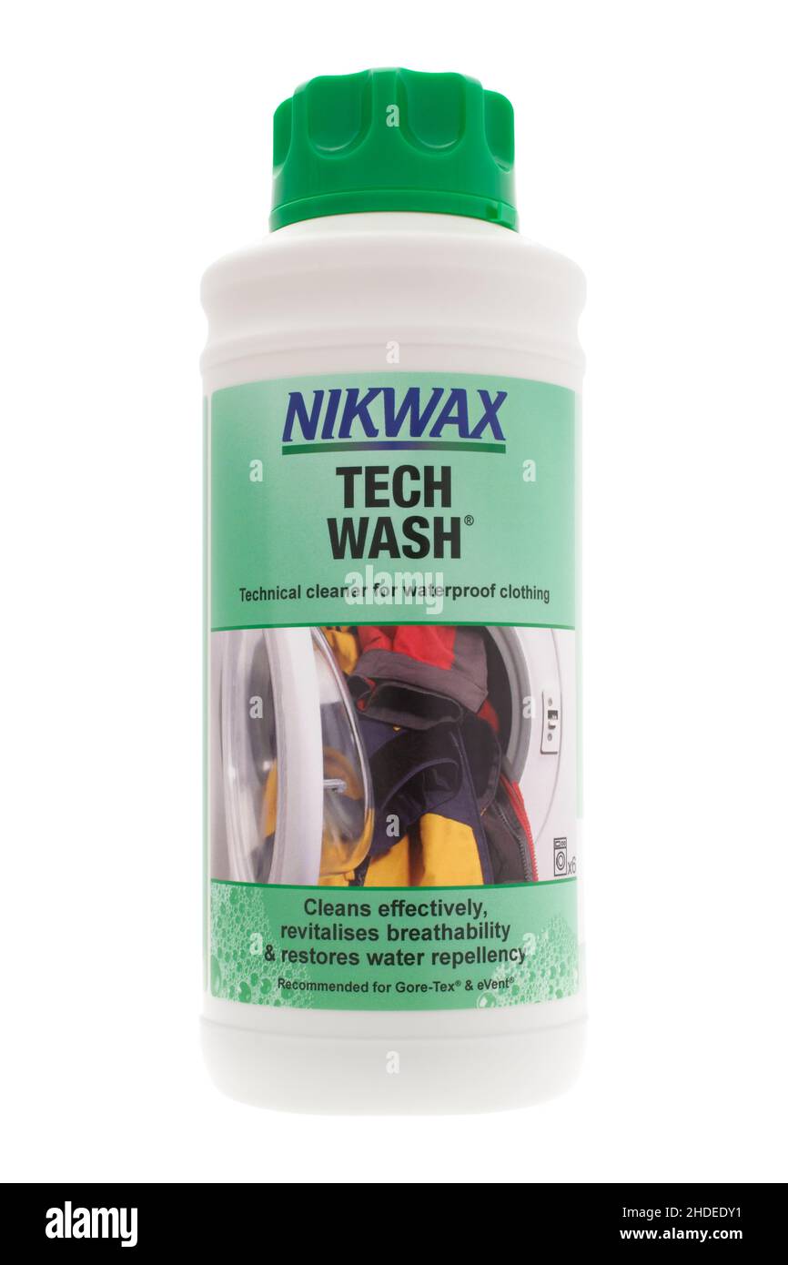 Bottle of Nixwax Tech Wash on white background Stock Photo