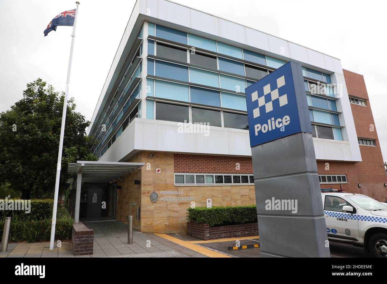 Granville Police Station, 2 Carlton Street, Granville NSW 2142 Stock