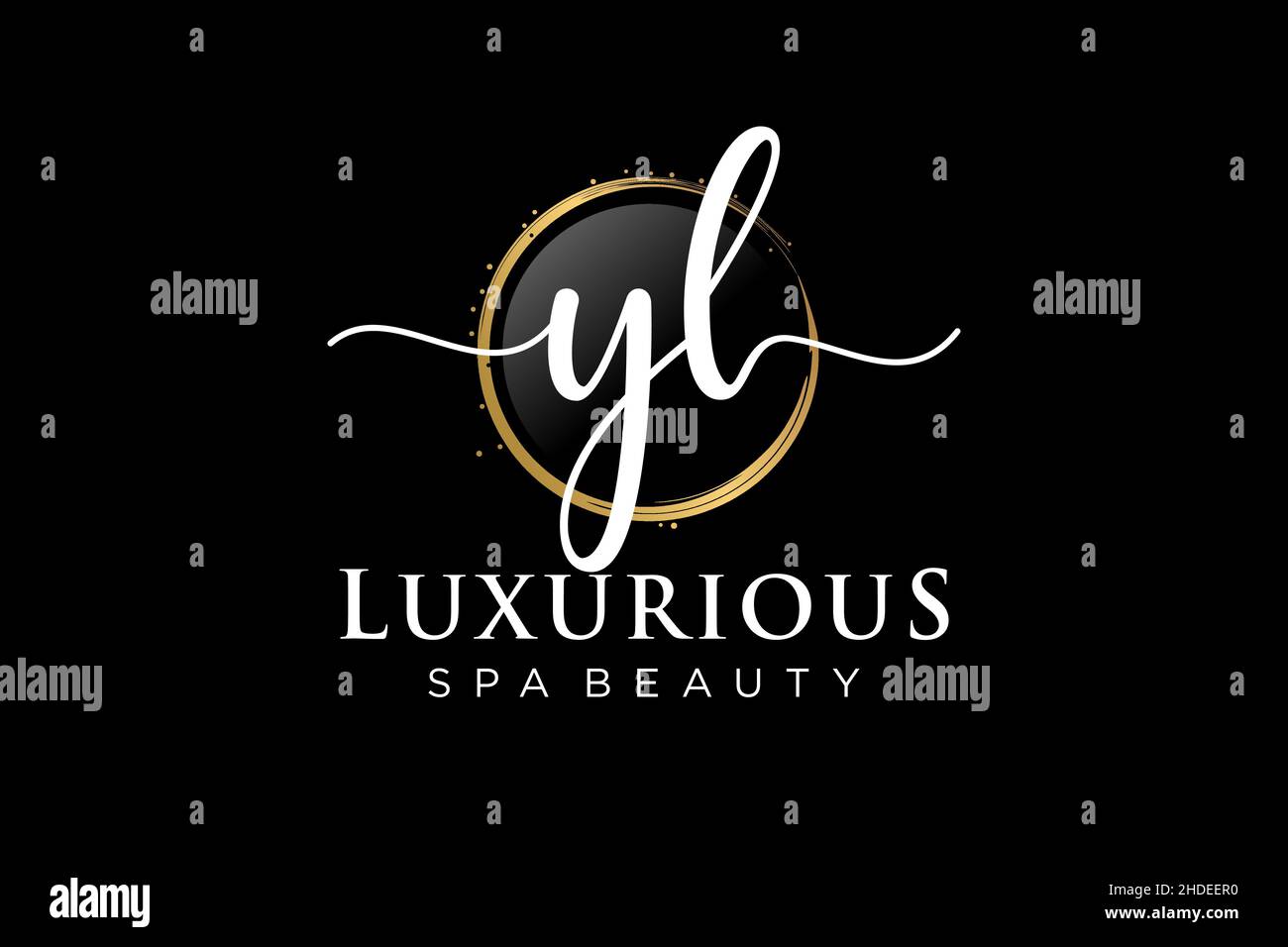 Initial YL feminine logo. Usable for Nature, Salon, Spa, Cosmetic