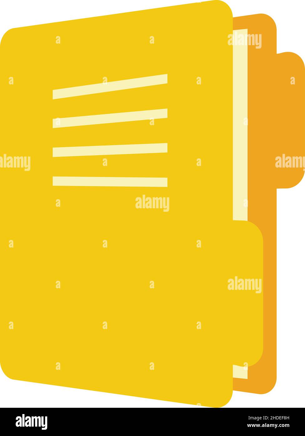 Classic folder doc icon. Flat illustration of Classic folder doc vector ...