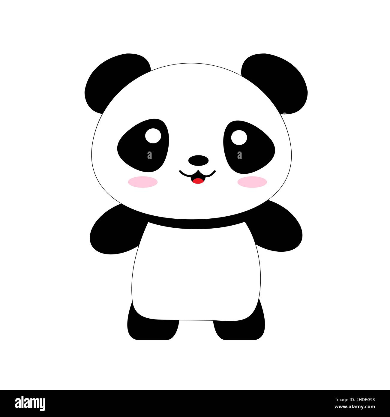 Cute Panda illustration. Panda Clip art or image Stock Photo - Alamy