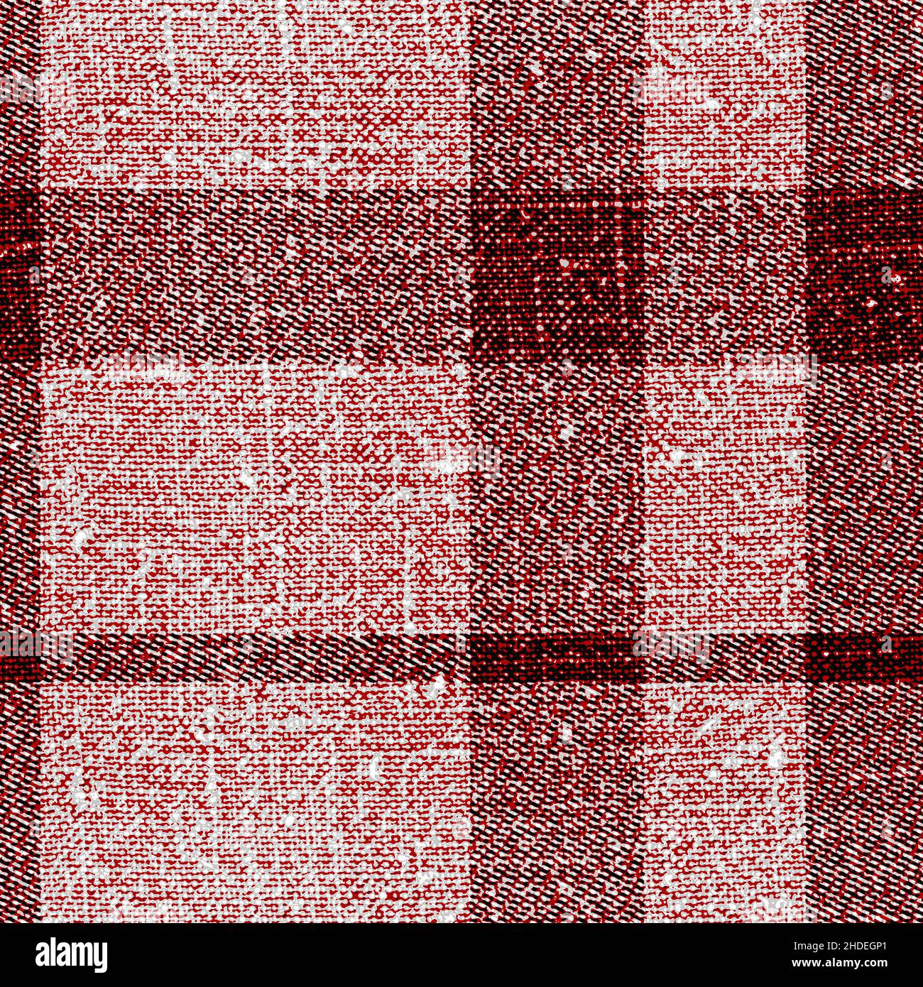 Retro red black buffalo plaid check seamless pattern. Traditional ...