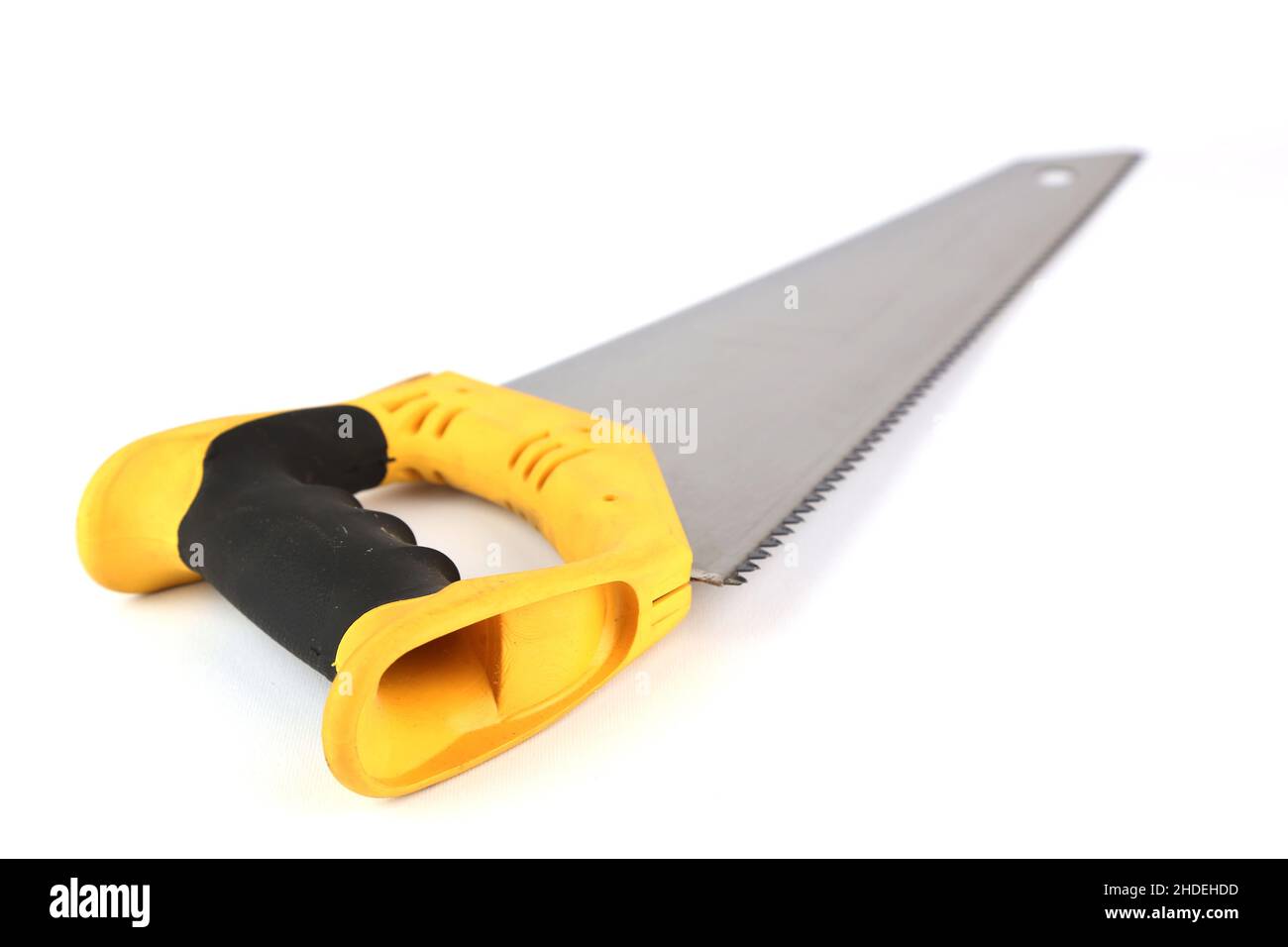 A handsaw on the white background Stock Photo