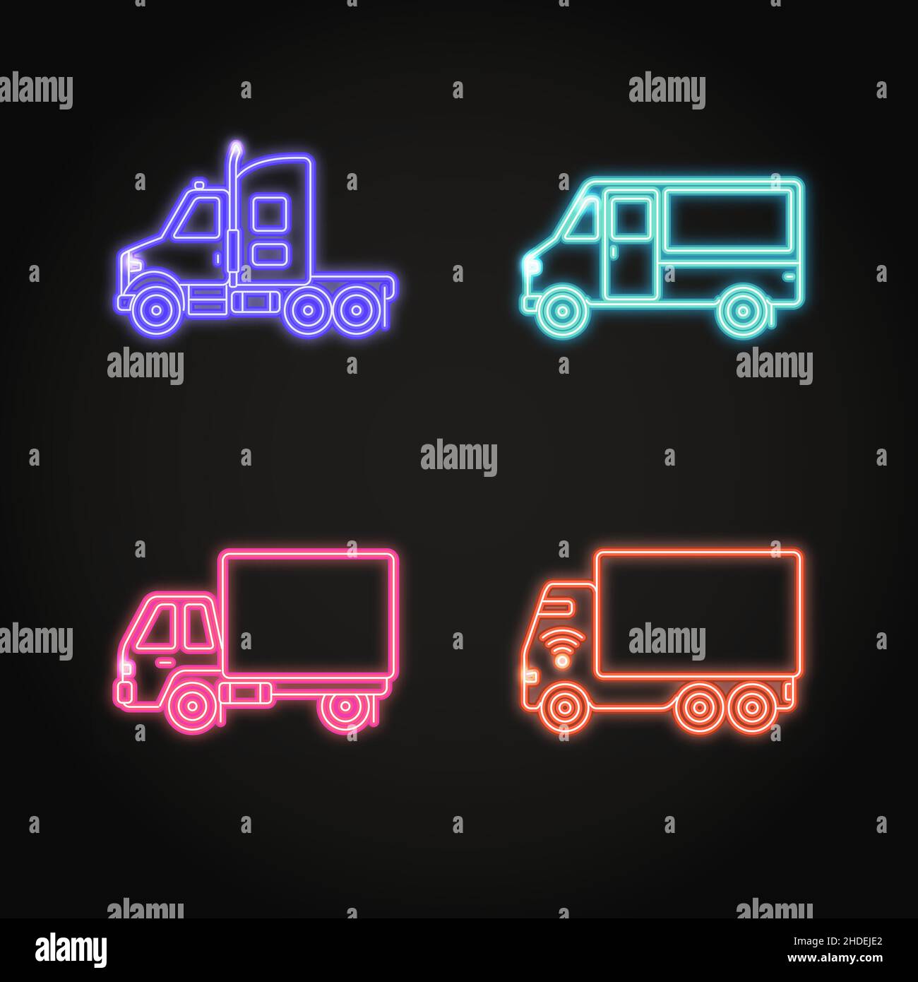 Self driving cargo truck Stock Vector Images - Alamy