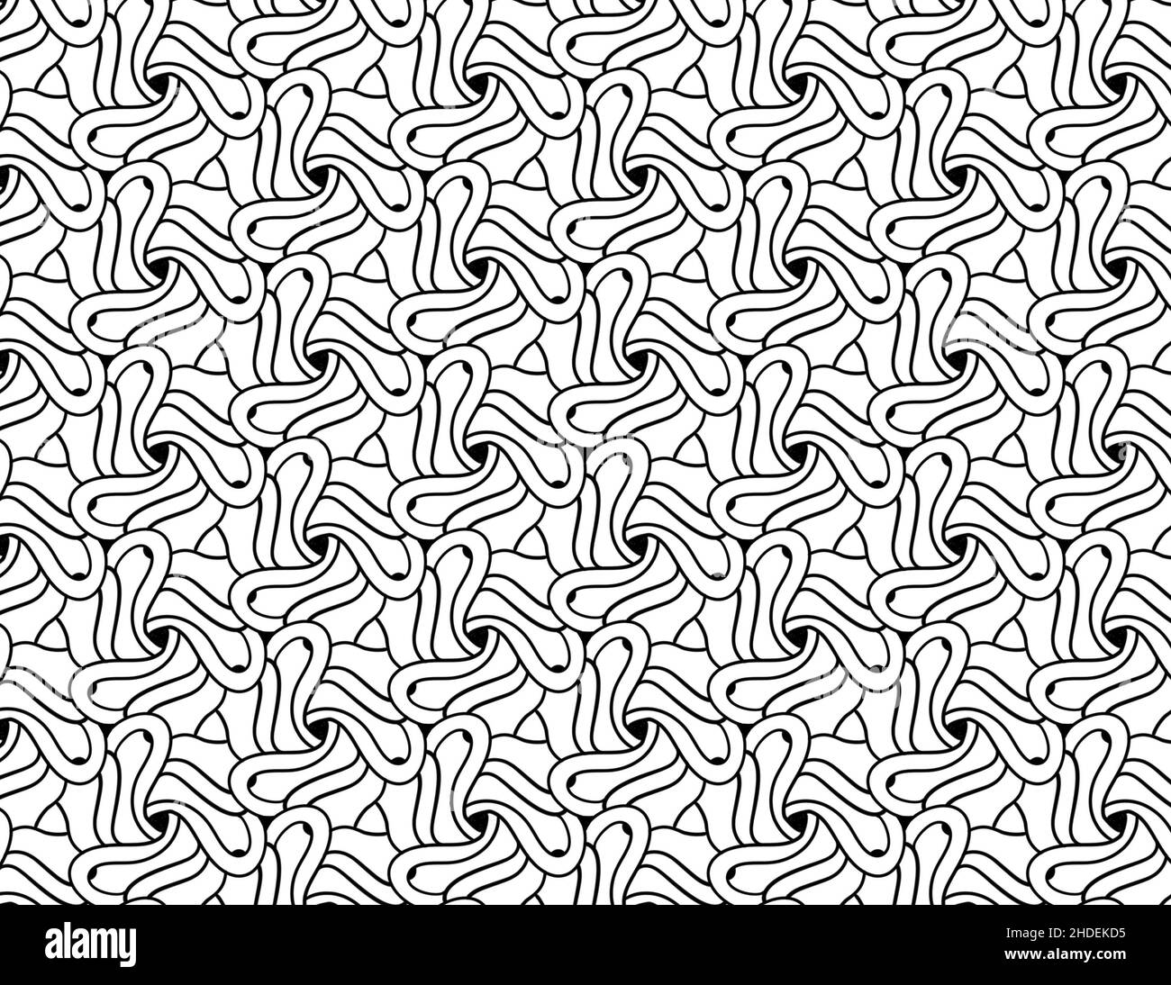 Abstract coloring page pattern for adults. Meditative art to color for stress relief and relaxing. Triangle inspired fun idea for coloring book. Hand Stock Photo