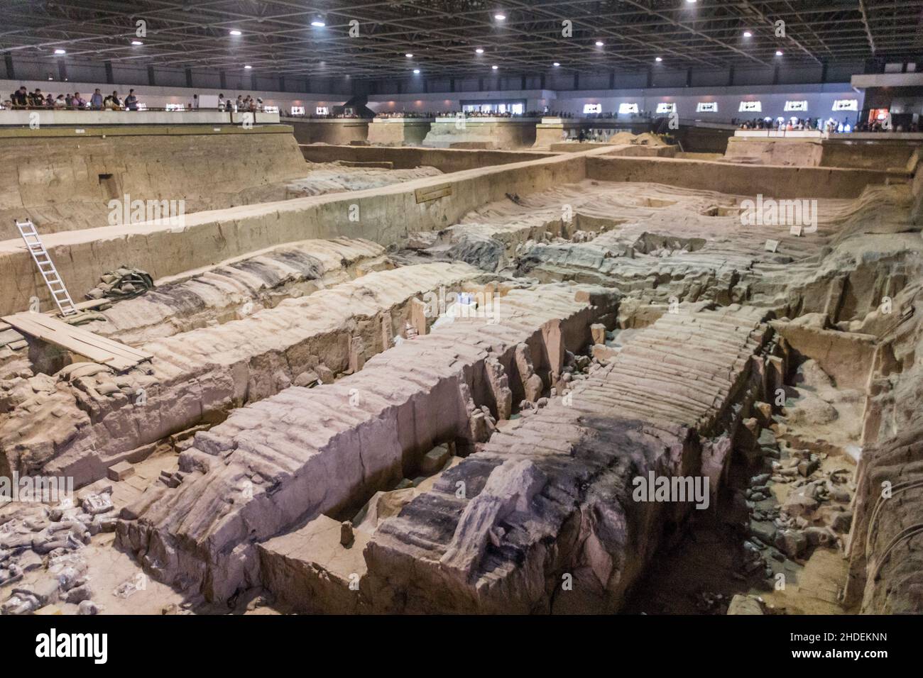 XI'AN, CHINA - AUGUST 6, 2018: View of the Pit 2 of the Army of Terracotta Warriors near Xi'an, Shaanxi province, China Stock Photo